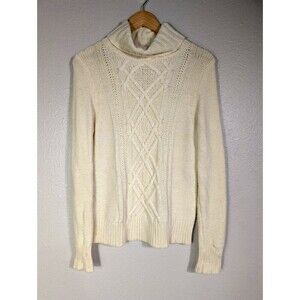 J.Crew Wool Rabbit Hair Blend Cowl Neck sweater Soft‎ Cozy Beige Cream Sz M N91